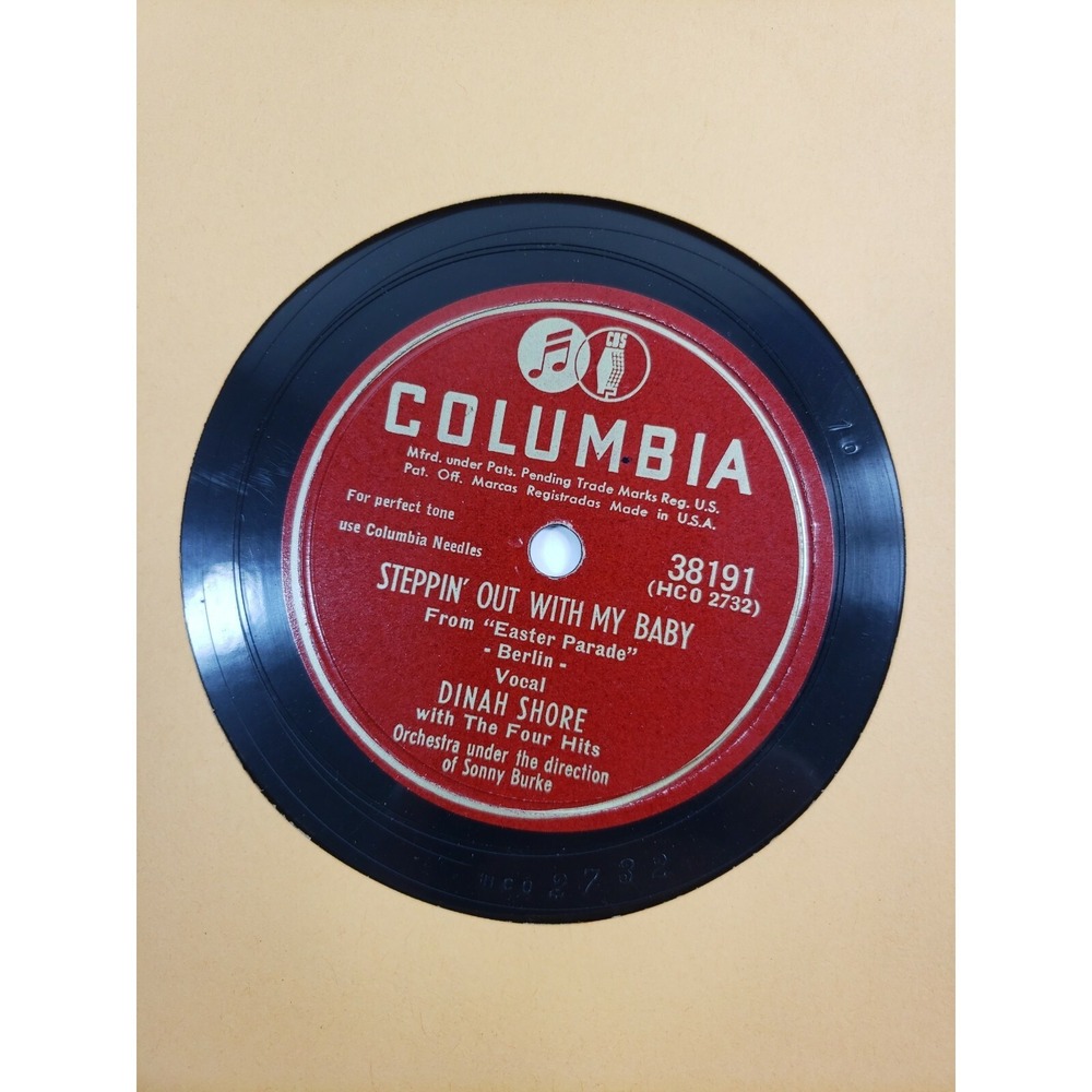 Dinah Shore 78 10" Better Luck Next Time / Steppin' Out With My Baby 38191 E/E
